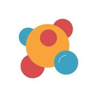 Chemical Compound, Atom, Molecule Sign in Flat Style for Graphics vector