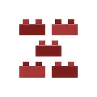 Brick Wall Simple Flat Symbol for Graphics vector