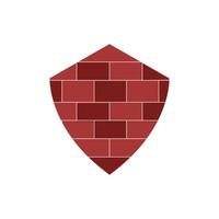 Flat Symbol of Brick Wall for Graphics vector