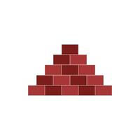 Brick Wall Simple Flat Illustration for Graphics vector