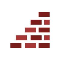 Flat Sign of Brick Wall for Graphics vector