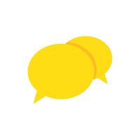 Flat Sign of Yellow Speech Bubble for Graphics vector