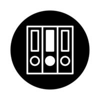 Minimalist depiction of office binders representing organization information storage document management and paperwork a sleek design for digital presentations vector