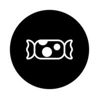 Minimalist candy icon within a circular frame for various projects or designs and visual candy representations vector