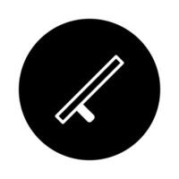 Minimalist baton icon for law enforcement or security representing protection control symbol with black background vector