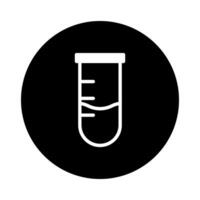 Laboratory test tube icon design for experiment and research of scientific discoveries for health vector