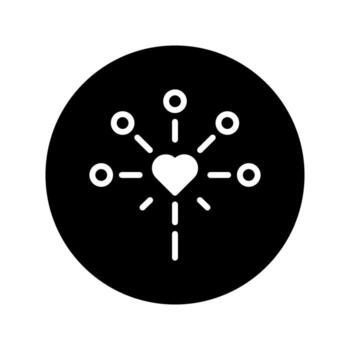 Heart centered network connecting diverse points illustrating communication and collaboration for success love and unity vector