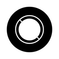 Geometric representation featuring concentric circles and segmented design highlighting simplicity and abstraction for creative applications minimalistic concept vector