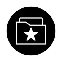 Favorite file organization icon symbolizing important data and convenient access within digital system information vector