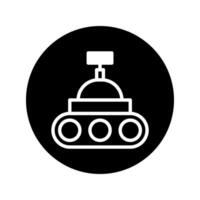 Exploration rover icon representing space discovery technological advancement innovation robotic exploration and future technology unmanned ground vehicle science and technology research vector