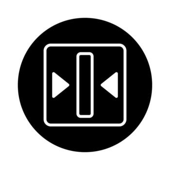 elegante redimensionar interfaz representación botón icono diseño presentando un minimalista estético y preciso estructura navegación símbolo vector