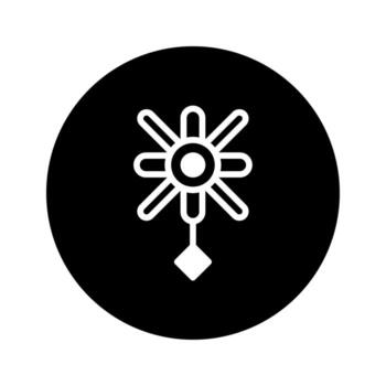 Elegant minimalistic design featuring a symmetrical flower like pattern against a solid black background providing a simple and modern look vector