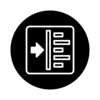 Elegant data import icon showcasing seamless integration processes and efficient file handling for digital platforms vector