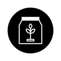 Conceptual sprout icon illustration symbolizing growth environment within digital technology industry business vector
