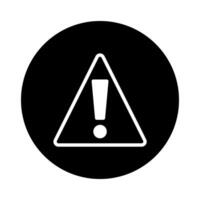 Attention warning safety icon with exclamation mark in triangle shape simple minimalistic illustration for websites and applications vector