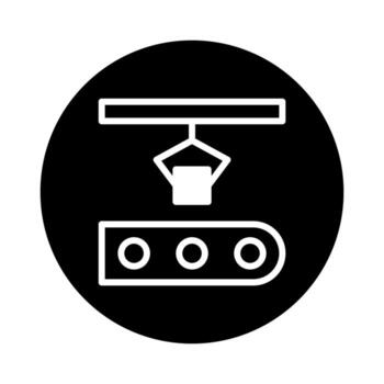 automatizado industrial fabricación proceso representación exhibiendo avanzado robótico maquinaria para eficiente producción y manejo vector