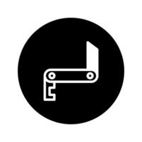 A minimalist icon depicting a multi-tool showcasing versatile features for outdoor adventures equipment vector