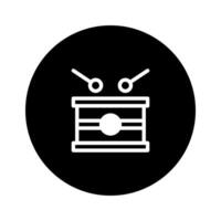 A minimalist drum instrument illustration for music and sound design projects ideal for creative artwork vector