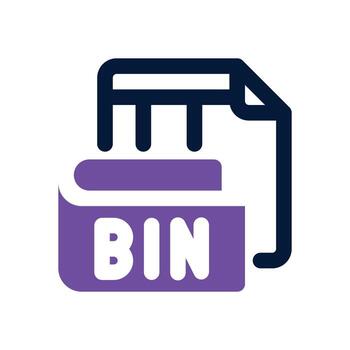 binary file dual tone icon. Sleek and modern icon for websites and mobile apps. vector