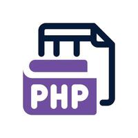 php dual tone icon. Sleek and modern icon for websites and mobile apps. vector
