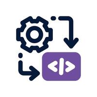 code management dual tone icon. Sleek and modern icon for websites and mobile apps. vector