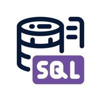 sql server dual tone icon. Sleek and modern icon for websites and mobile apps. vector