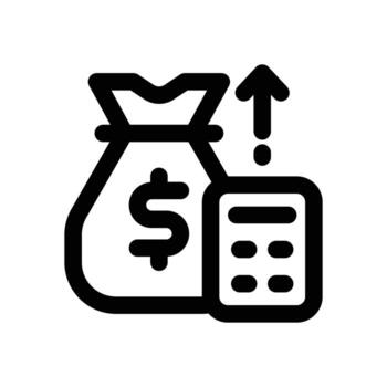 cost line icon. Clean and minimalist icon for websites, mobile apps, presentations, and logos. Fully scalable and customizable for any project. vector