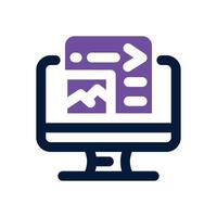 front end duotone icon. Sleek and modern icon for websites, mobile apps, marketing materials, and corporate design. Fully scalable and ready to use. vector