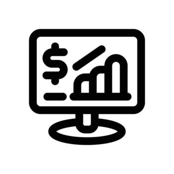 volatility line icon. Clean and minimalist icon for websites, mobile apps, presentations, and logos. Fully scalable and customizable for any project. vector