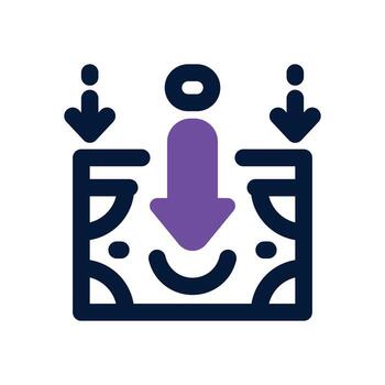 devaluation duotone icon. Sleek and modern icon for websites, mobile apps, marketing materials, and corporate design. Fully scalable and ready to use. vector