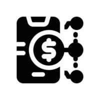 digital economy glyph icon. Strong and solid icon for websites, mobile interfaces, presentations, and visual branding. High quality and easy to edit. vector