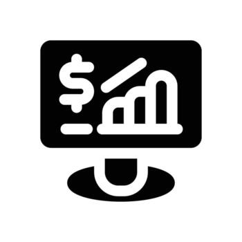 volatility glyph icon. Strong and solid icon for websites, mobile interfaces, presentations, and visual branding. High quality and easy to edit. vector