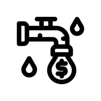 liquidity line icon. Clean and minimalist icon for websites, mobile apps, presentations, and logos. Fully scalable and customizable for any project. vector