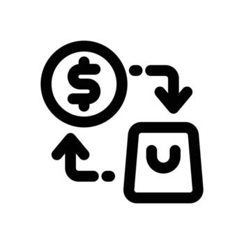 purchasing line icon. Clean and minimalist icon for websites and mobile apps. vector
