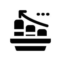 consumption glyph icon. Strong and solid icon for websites and mobile apps. vector