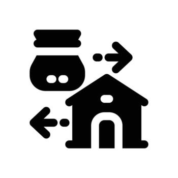 refinancing glyph icon. Strong and solid icon for websites, mobile interfaces, presentations, and visual branding. High quality and easy to edit. vector