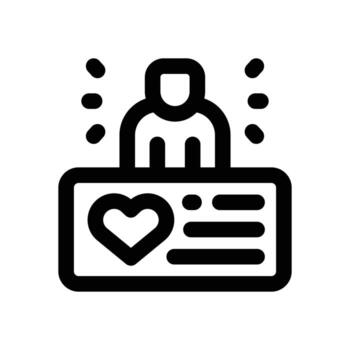 member line icon. Clean and minimalist icon for websites, mobile apps, presentations, and logos. Fully scalable and customizable for any project. vector