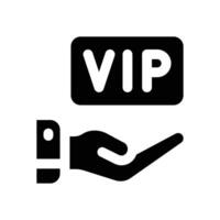 vip glyph icon. Strong and solid icon for websites, mobile interfaces, presentations, and visual branding. High quality and easy to edit. vector
