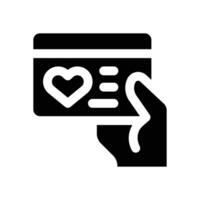 loyalty card glyph icon. Strong and solid icon for websites, mobile interfaces, presentations, and visual branding. High quality and easy to edit. vector