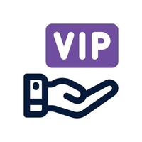 vip dual tone icon. Sleek and modern icon for websites and mobile apps. vector