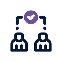 referral dual tone icon. Sleek and modern icon for websites and mobile apps. vector