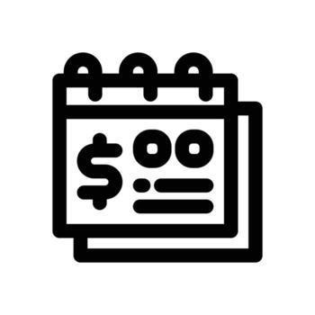 payment day line icon. Clean and minimalist icon for websites, mobile apps, presentations, and logos. Fully scalable and customizable for any project. vector