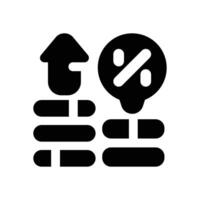 interest glyph icon. Strong and solid icon for websites and mobile apps. vector