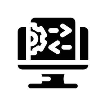 backend glifo icono. fuerte y sólido icono para sitios web, móvil interfaces, presentaciones, y visual marca. alto calidad y fácil a editar. vector