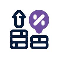 interest dual tone icon. Sleek and modern icon for websites and mobile apps. vector