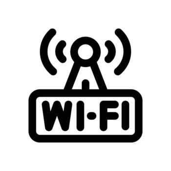 Wifi línea icono. limpiar y minimalista icono para sitios web y móvil aplicaciones vector