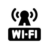 wifi glyph icon. Strong and solid icon for websites and mobile apps. vector