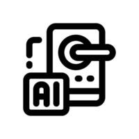 smart lock line icon. Clean and minimalist icon for websites, mobile apps, presentations, and logos. Fully scalable and customizable for any project. vector