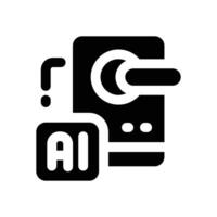 smart lock glyph icon. Strong and solid icon for websites, mobile interfaces, presentations, and visual branding. High quality and easy to edit. vector