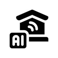 smarthome glyph icon. Strong and solid icon for websites and mobile apps. vector